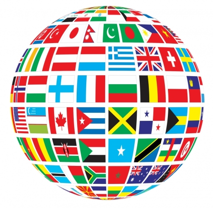 nations_flags_vector_illustration_with_abstract_globe_6823365
